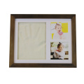 New design custom wholesale wood frame toxic free and safe baby Hand and foot print kit frame for souvenir